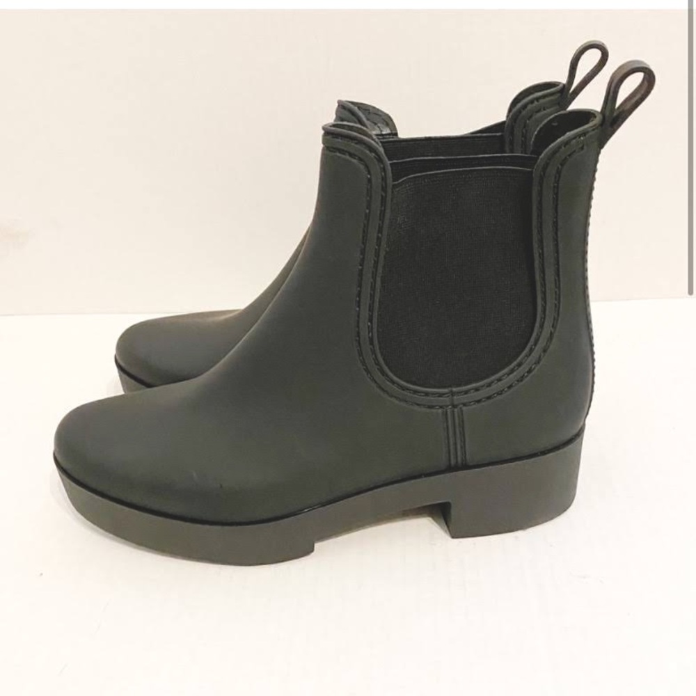 Chelsea Rain Boots Perfect Condition Jeffrey Campbell Cloudy Black Size 9